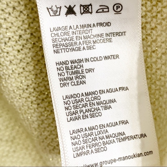 ALAIN MANOUKIAN Barcelona Gold Metallic Sweater - Picture 4 of 5